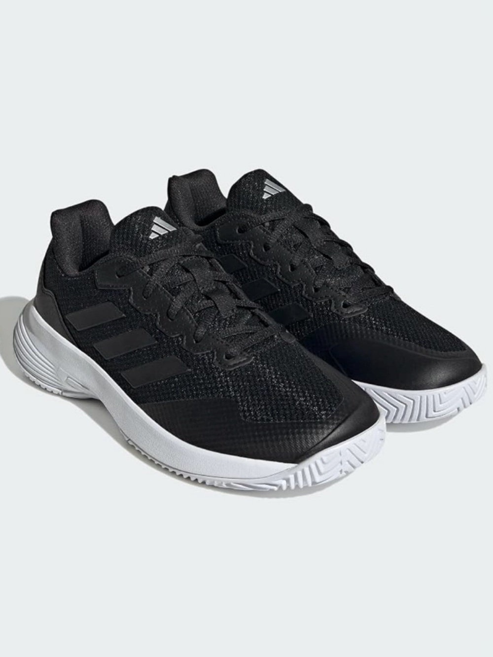 Adidas Gamecourt 2.0 Women’s 9 Black & White Athletic Sneakers Tennis Shoes EUC
